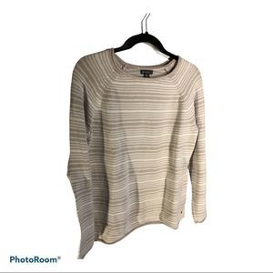 Eddie Bauer sweater w/ rolled hem sleeve neckline